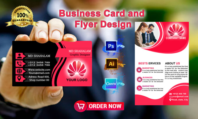 Gig Preview - Design business card, visiting card, and letterhead flyer design