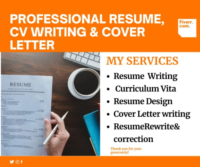 Gig Preview - Provide professional CV, resume and cover letter