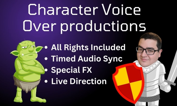 Gig Preview - Animation and character voiceover