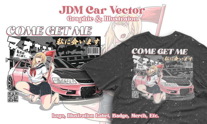 Gig Preview - Draw japanese vector car illustration for your t shirt