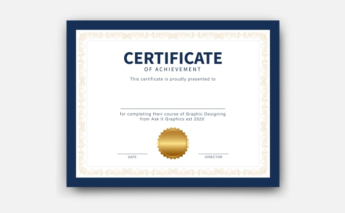 Gig Preview - Make printable and digital diploma certificate design