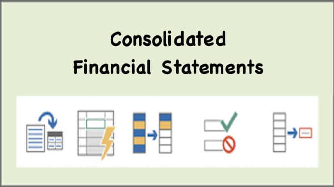 Gig Preview - Consolidate the financial statements of all entities elimination adj excel based