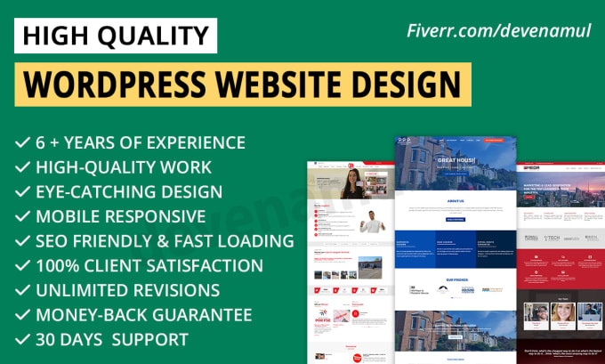 Gig Preview - Design and develop a responsive wordpress website