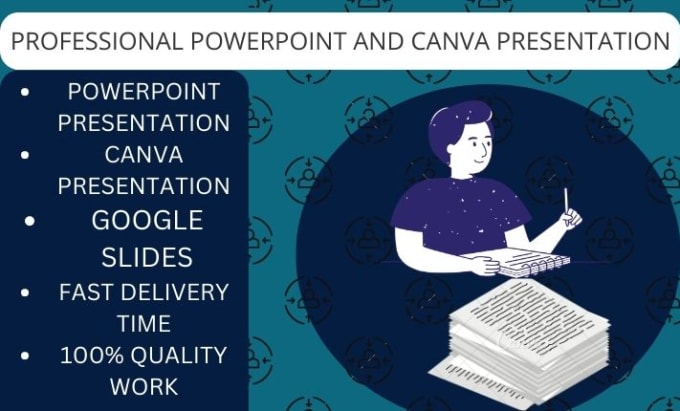 Gig Preview - Write presentation slides  on powerpoint, google   and canva