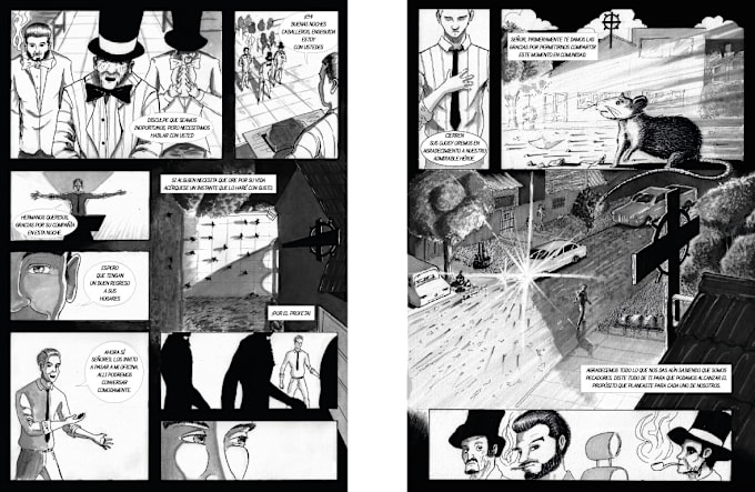 Bestseller - create a black and white comic page or manga page