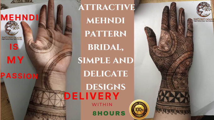 Bestseller - create a mehndi design within 3 hours in 5 dollar