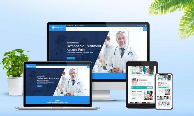 Gig Preview - Design healthcare websites for doctors, clinics, and hospitals