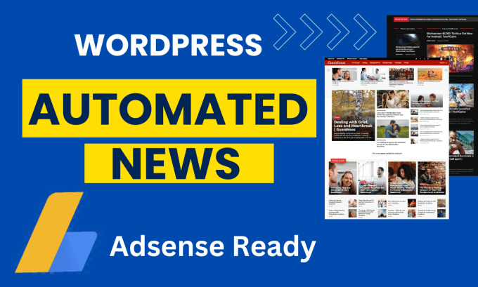 Gig Preview - Create automated wordpress news website for passive income