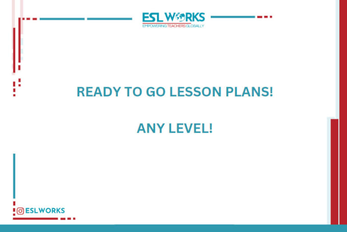 Gig Preview - Sell esl lesson plans from a1 to c2 for busy teachers