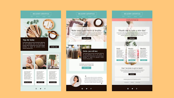 Gig Preview - Design mailchimp email newsletter template, email automation mailchimp campaigns