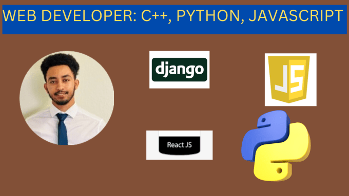 Gig Preview - Be your full stack python django developer, I will do javascript and c program