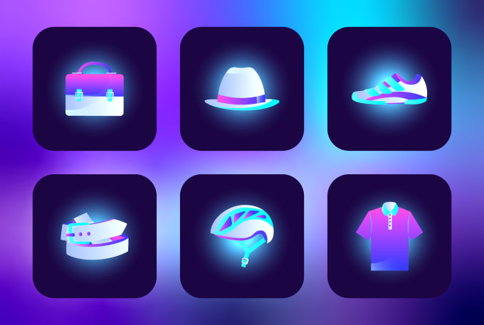 Gig Preview - Design custom svg vector icon set in line 2d flat, 3d isometric, website UI, app