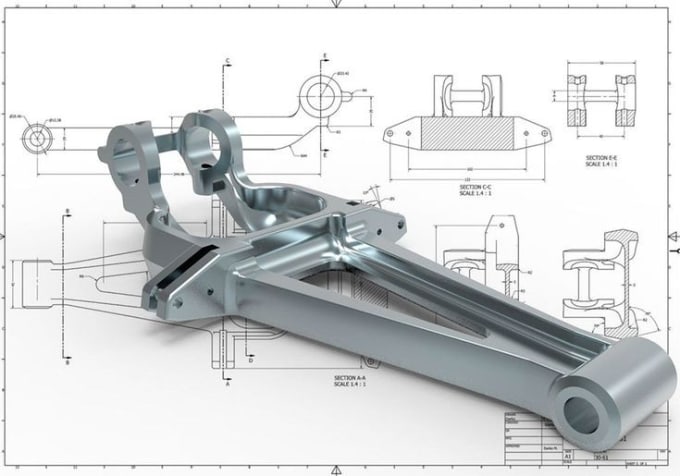 Gig Preview - Design 2d mechanical drawing, 3d cad model using solidworks