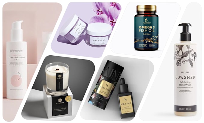 Gig Preview - Do elegant cosmetic, candle logo or product label design