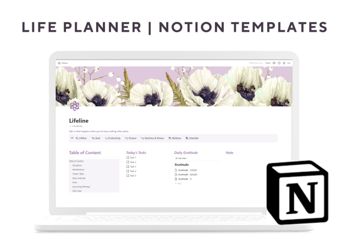 Bestseller - provide you with aesthetic notion life planner, a custom notion template