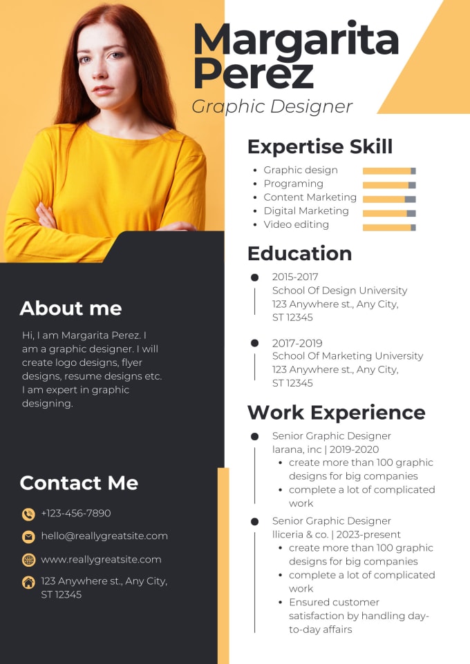 Gig Preview - Create analystic resume design