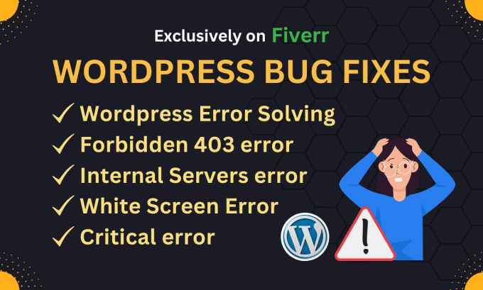 Gig Preview - Fix your wordpress errors, wordpress website issues, bugs