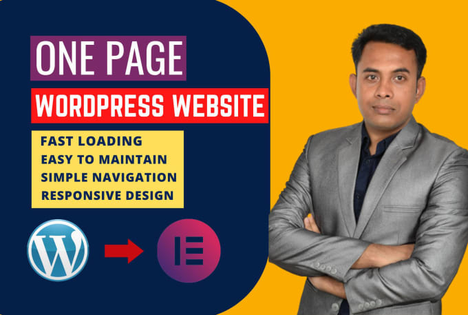 Gig Preview - Design a one page scroll website for your brand