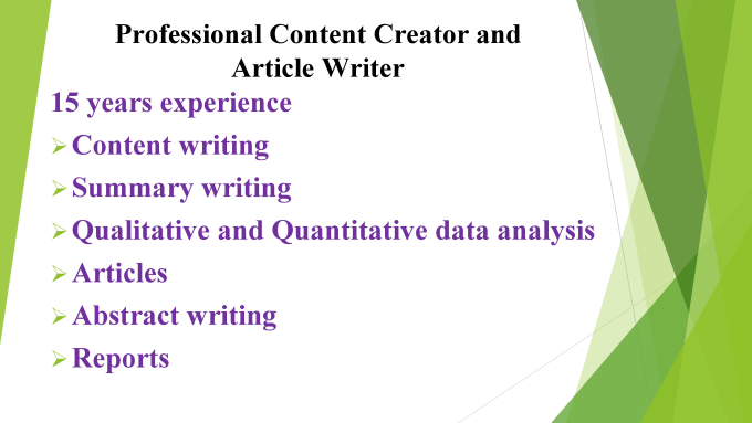 Gig Preview - Be your content creator and articles writer