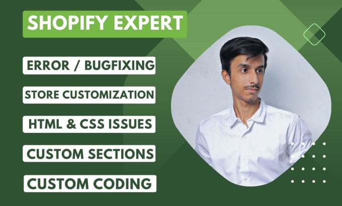 Gig Preview - Be your shopify expert and theme developer for bug fixes and coding tasks