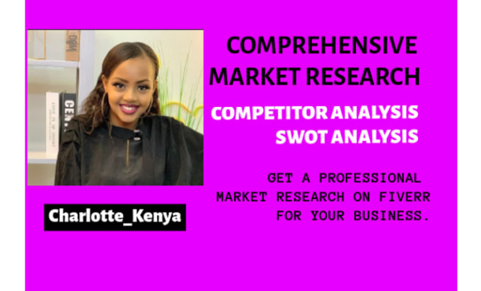 Gig Preview - Do market research, swot analysis, competitor analysis