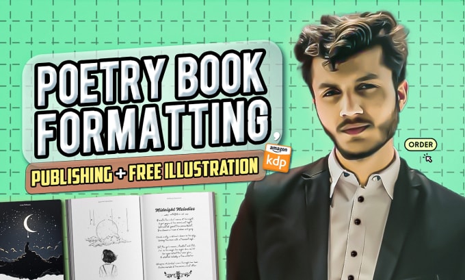 Bestseller - do poetry book formatting and self publishing with free poetry illustration