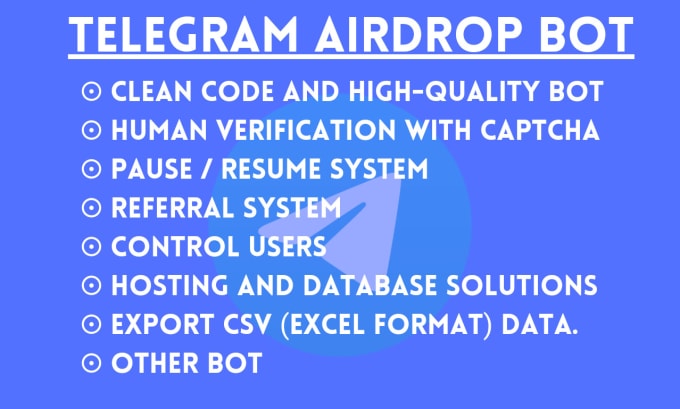 Gig Preview - Develop a custom telegram airdrop bot