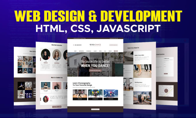 Gig Preview - Develope elegant and responsive websites with HTML, CSS, and javascript