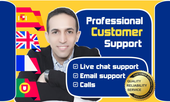 Gig Preview - Provide customer service, live chat, calls, email support