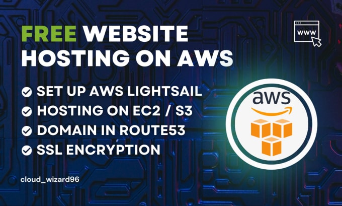 Gig Preview - Provide free website hosting or migration to AWS lightsail, ec2, s3 and route53