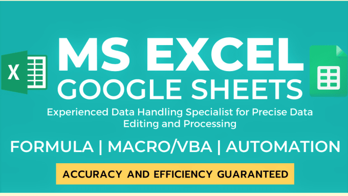 Bestseller - format or automate excel, google sheets with formula, macro, vba, functions