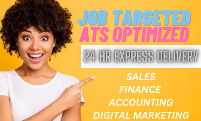 Gig Preview - Write professional sales, finance, accounting and digital marketing resume