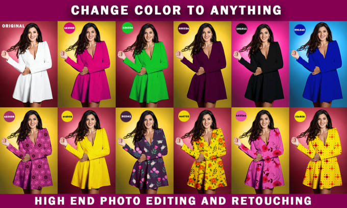 Gig Preview - Color change, color correction, background removal, product recolor