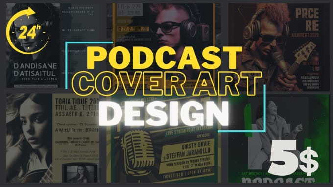 Gig Preview - Design your live stream podcast cover art and logo design