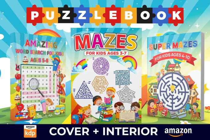 Gig Preview - Sudoku word search maze puzzle activity book for amazon kdp