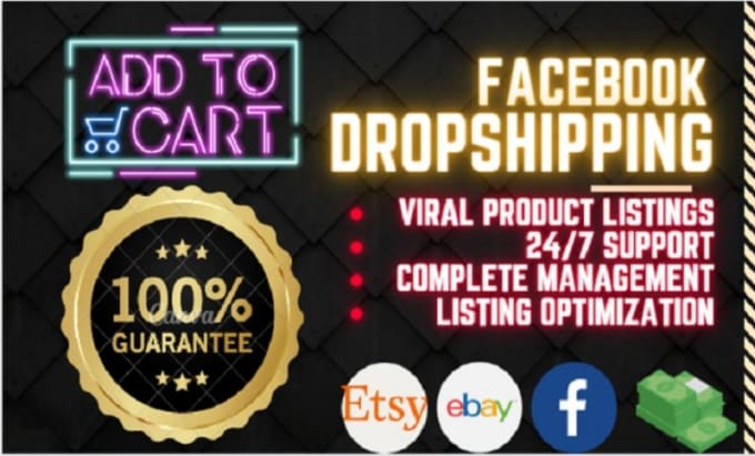 Gig Preview - Setup facebook marketplace dropshipping from amazon,ebay,walmart, and etsy