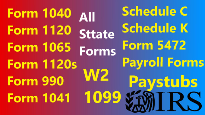 Bestseller - prepare and minimize your US tax filings 1040, 1065, 1120, 1120s 5472 schedule c