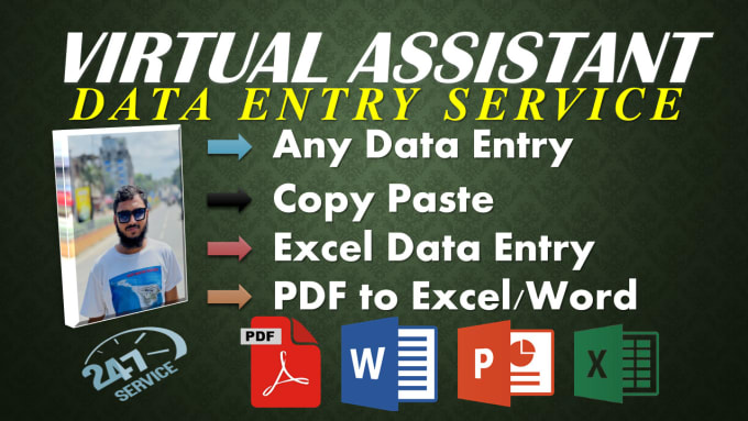 Gig Preview - Be your virtual assistant for data entry, data scraping, data mining, copy paste