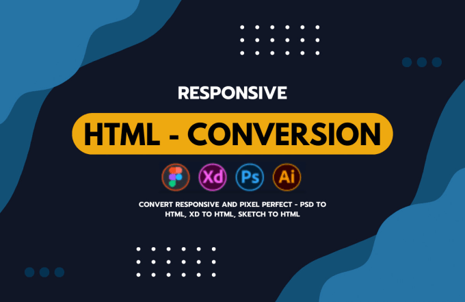 Gig Preview - Convert psd to html, figma to html, xd to html css responsive bootstrap