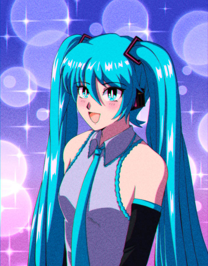 Gig Preview - A retro 80s 90s anime style illustration