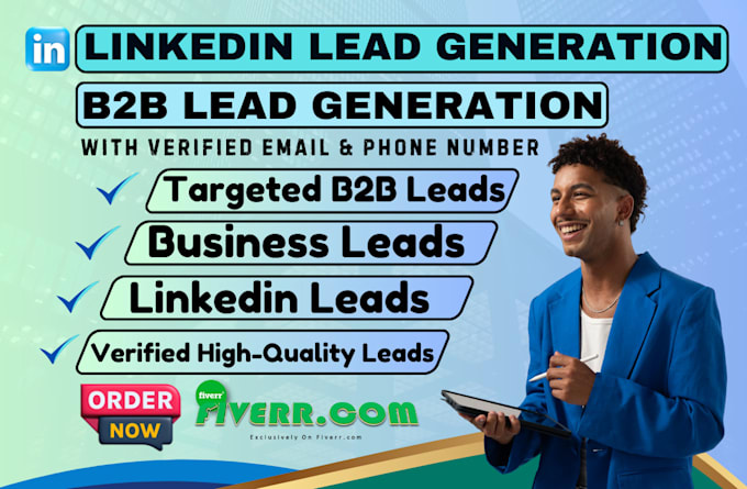 Gig Preview - Do b2b lead generation linkedin lead generation and prospect email list