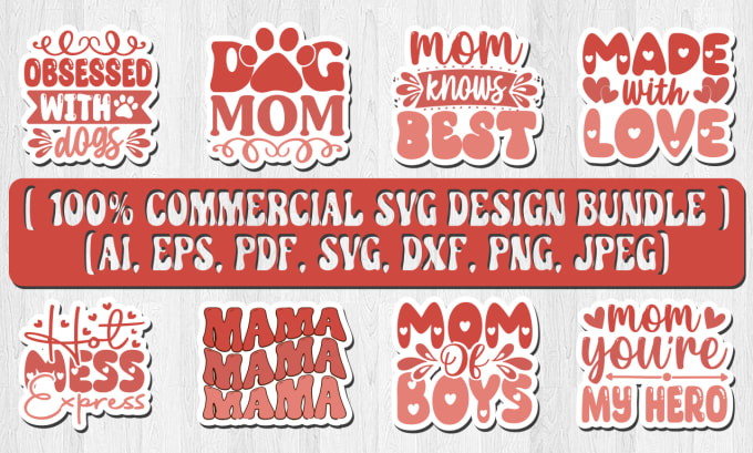 Gig Preview - Design typography svg stickers and labels for your business