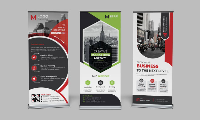 Gig Preview - Design retractable roll ups or pull up banner, billboards,