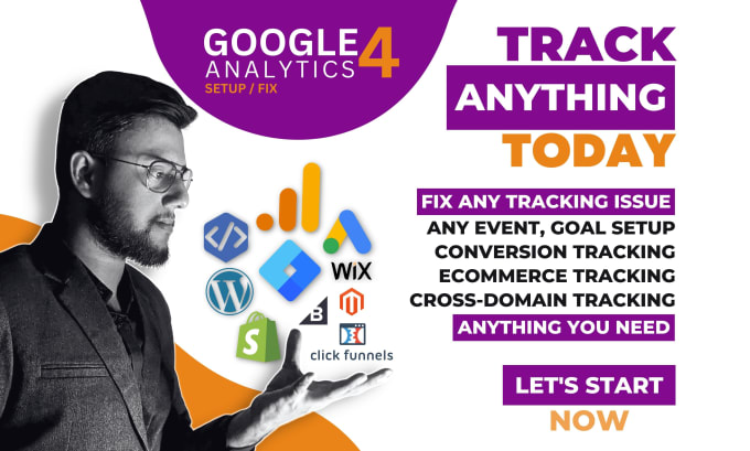 Gig Preview - Setup or fix google analytics 4, ga4 ecommerce tracking, conversion tracking GTM