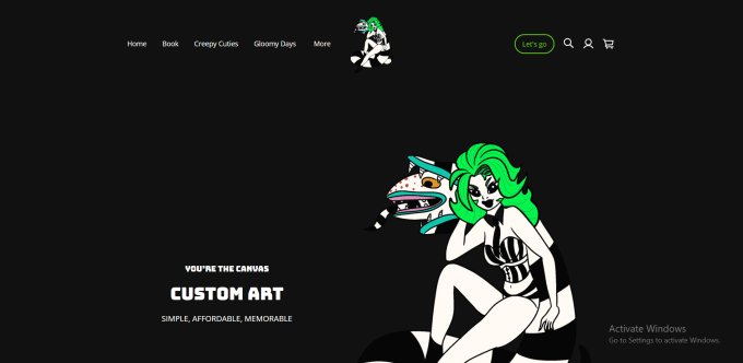 Gig Preview - Tattoo artist studio website tattoo artist landing page