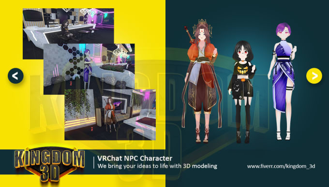 Gig Preview - Make custom npc models for vr chat world come alive