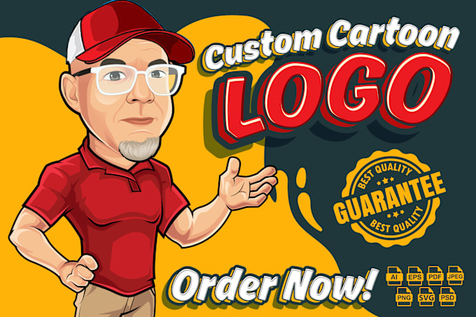 Gig Preview - Design custom cartoon mascot logo for company or business