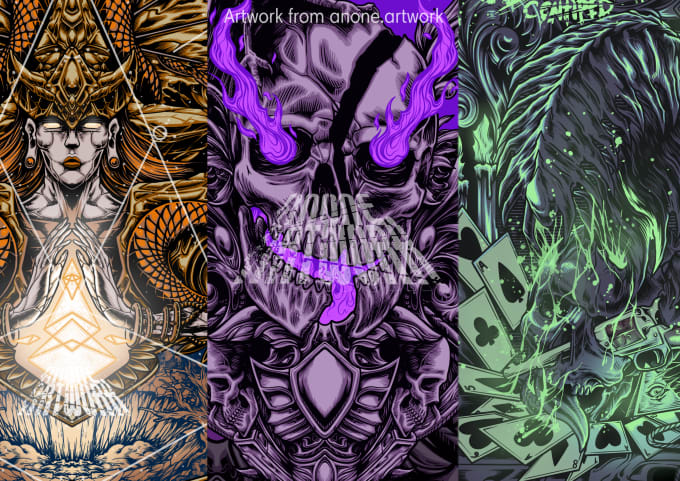 Gig Preview - Dark detailed metal and heavy metal art