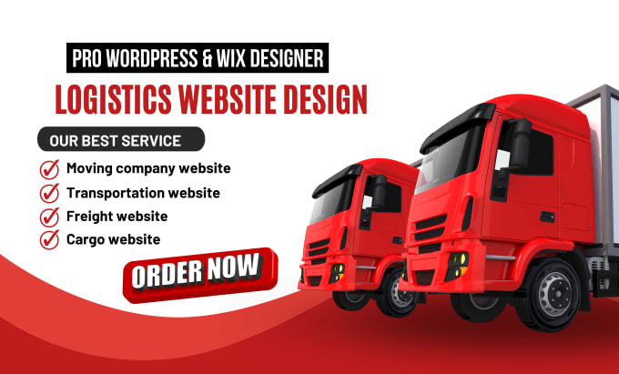 Gig Preview - Design transport, trucking, travel, freight broker, cargo, and logistics website