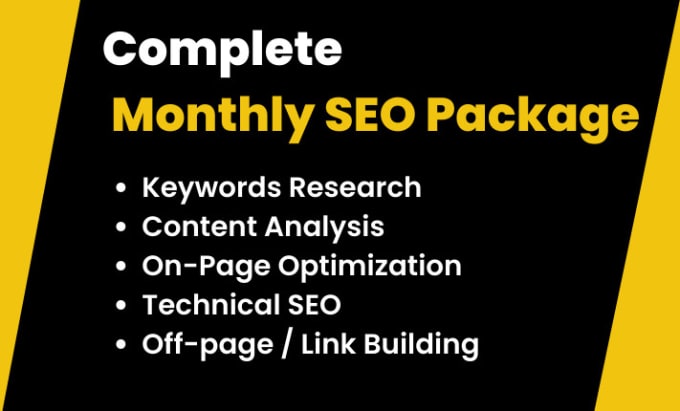 Gig Preview - Do complete monthly SEO service package for google ranking